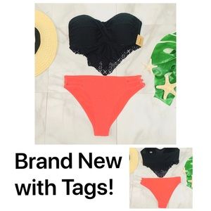 2 Piece Crochet Style Bikini Set